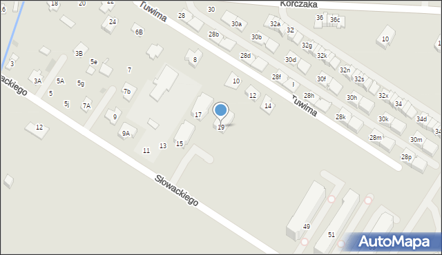 Radzymin, Słowackiego Juliusza, 19, mapa Radzymin