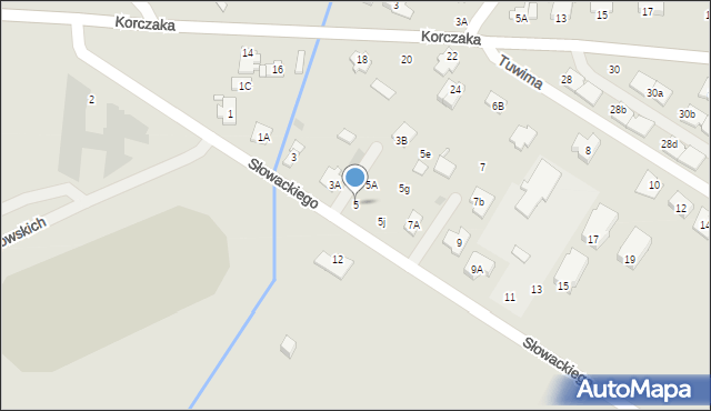 Radzymin, Słowackiego Juliusza, 5, mapa Radzymin