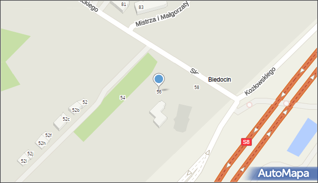 Radzymin, Słowackiego Juliusza, 56, mapa Radzymin