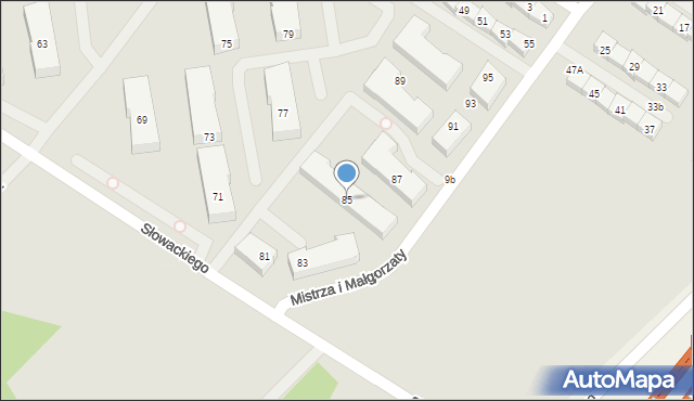 Radzymin, Słowackiego Juliusza, 85, mapa Radzymin