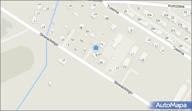 Radzymin, Słowackiego Juliusza, 9, mapa Radzymin