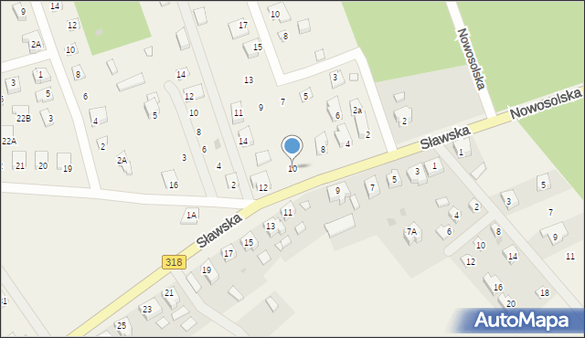 Radzyń, Sławska, 10, mapa Radzyń