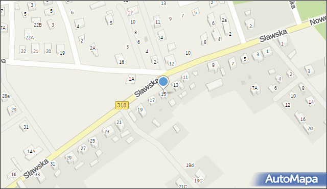 Radzyń, Sławska, 15, mapa Radzyń