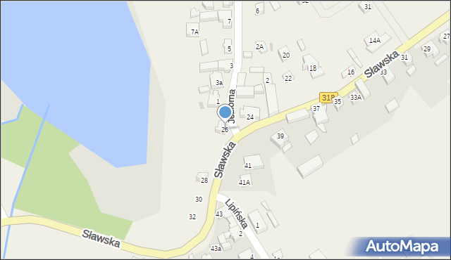 Radzyń, Sławska, 26, mapa Radzyń
