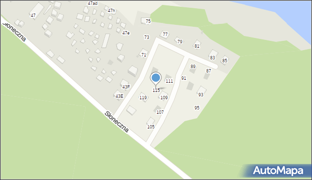 Radzyń, Słoneczna, 115, mapa Radzyń