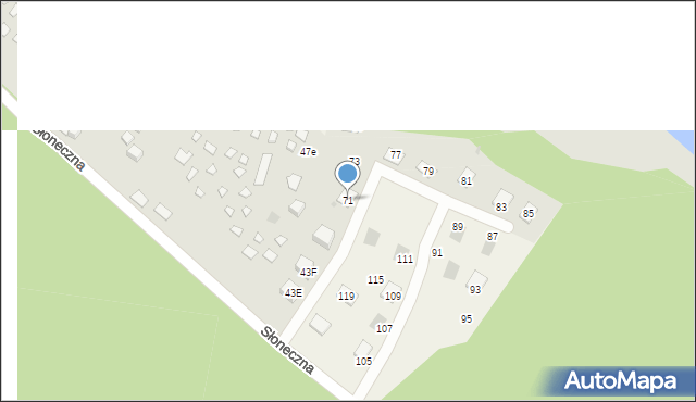 Radzyń, Słoneczna, 71, mapa Radzyń