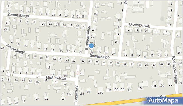 Radzyń Podlaski, Słowackiego Juliusza, 23, mapa Radzyń Podlaski