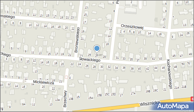 Radzyń Podlaski, Słowackiego Juliusza, 27, mapa Radzyń Podlaski