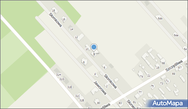 Rajec Poduchowny, Słomkowa, 8, mapa Rajec Poduchowny