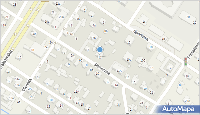 Raszyn, Słoneczna, 11, mapa Raszyn