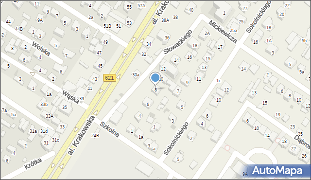 Raszyn, Słowackiego Juliusza, 8, mapa Raszyn