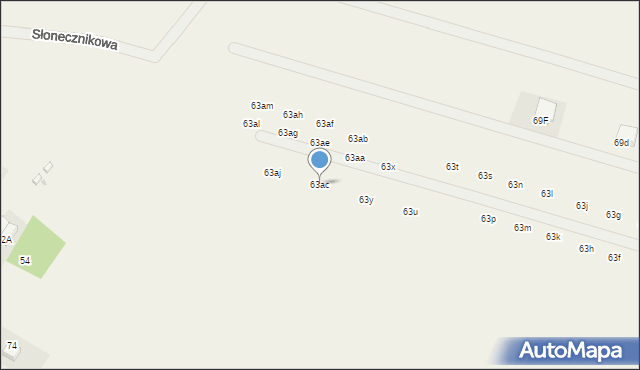 Raszyn, Słowikowskiego, 63ac, mapa Raszyn