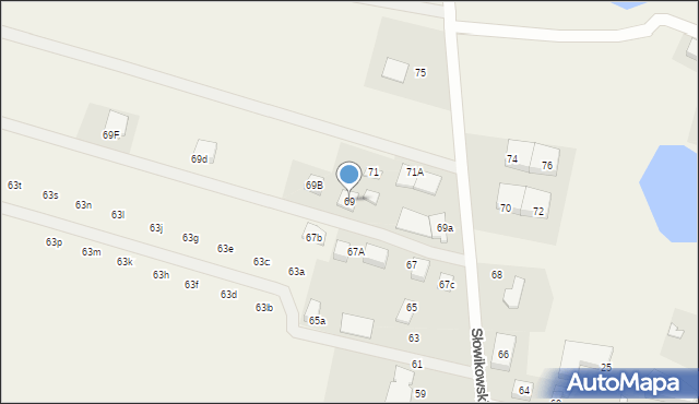 Raszyn, Słowikowskiego, 69, mapa Raszyn