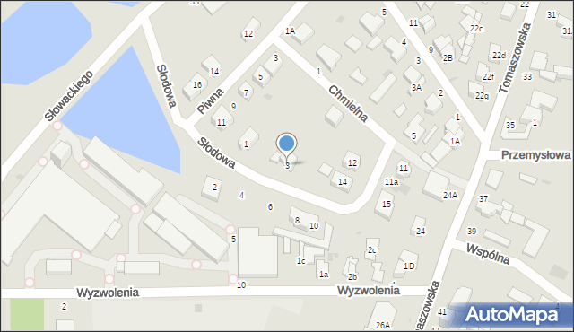 Rawa Mazowiecka, Słodowa, 3, mapa Rawa Mazowiecka