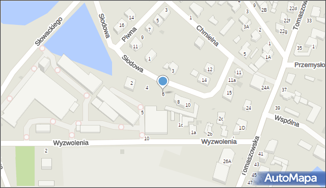 Rawa Mazowiecka, Słodowa, 6, mapa Rawa Mazowiecka