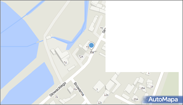 Rawa Mazowiecka, Słowackiego Juliusza, 30a, mapa Rawa Mazowiecka