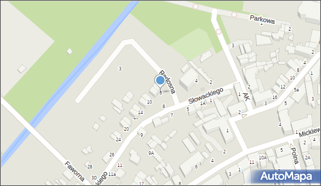 Rawa Mazowiecka, Słowackiego Juliusza, 6, mapa Rawa Mazowiecka