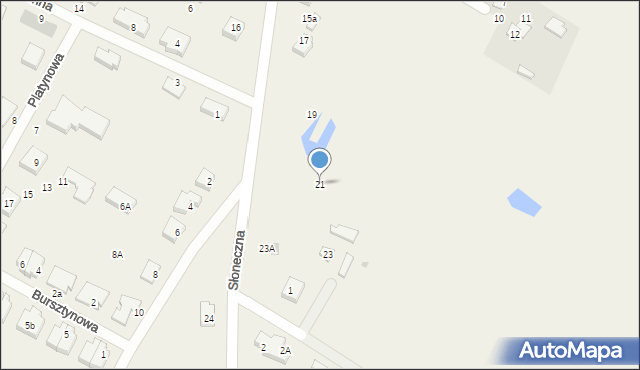 Rębiechowo, Słoneczna, 21, mapa Rębiechowo