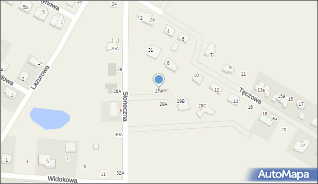 Rębiechowo, Słoneczna, 27A, mapa Rębiechowo