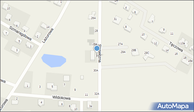 Rębiechowo, Słoneczna, 30, mapa Rębiechowo