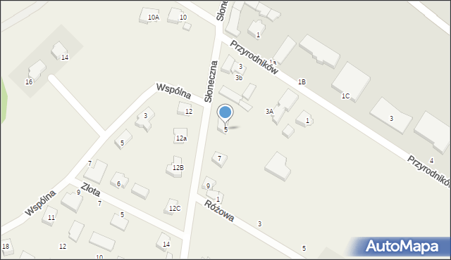 Rębiechowo, Słoneczna, 5, mapa Rębiechowo