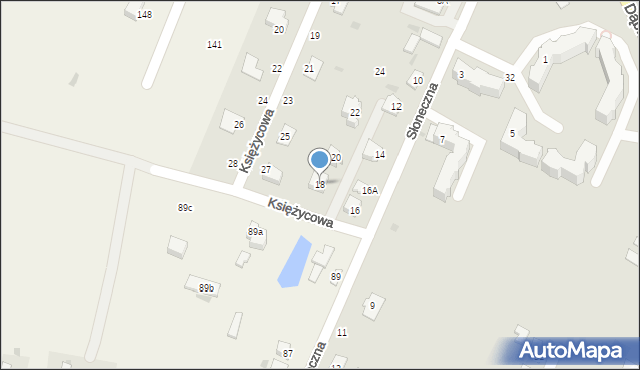 Rejowiec, Słoneczna, 18, mapa Rejowiec