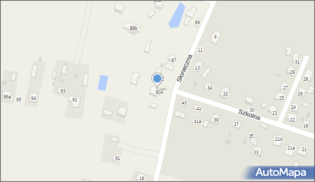 Rejowiec, Słoneczna, 34, mapa Rejowiec