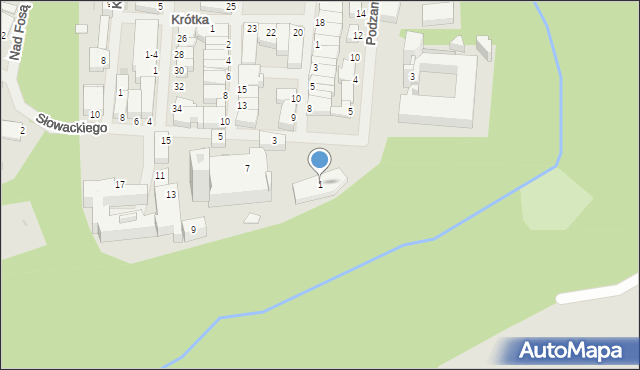 Reszel, Słowackiego Juliusza, 1, mapa Reszel