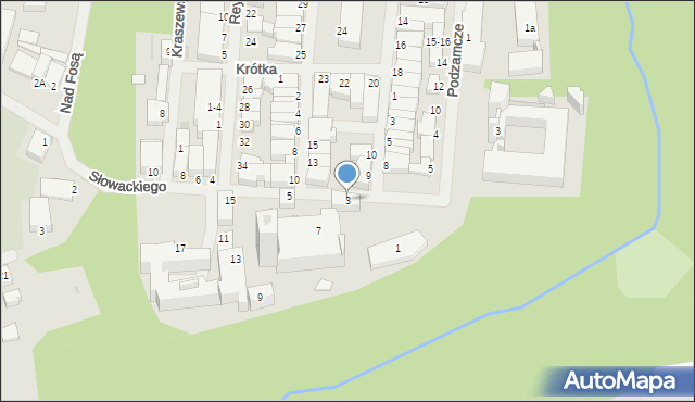 Reszel, Słowackiego Juliusza, 3, mapa Reszel