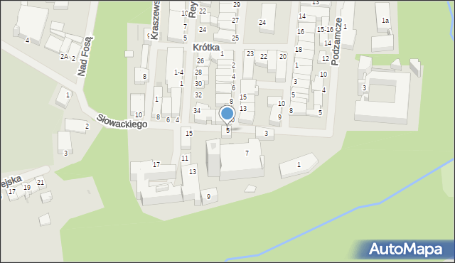 Reszel, Słowackiego Juliusza, 5, mapa Reszel