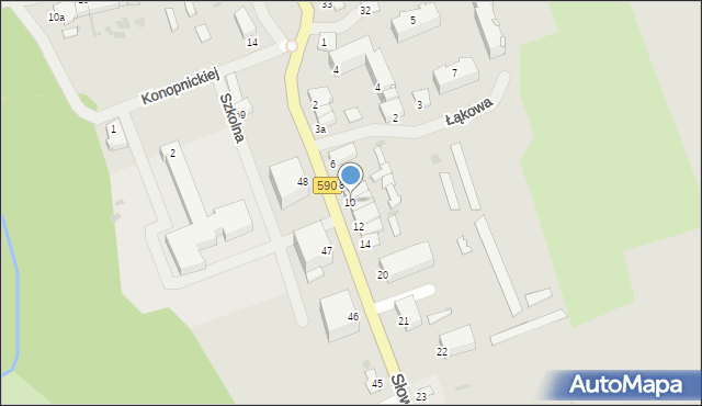 Reszel, Słowiańska, 10, mapa Reszel