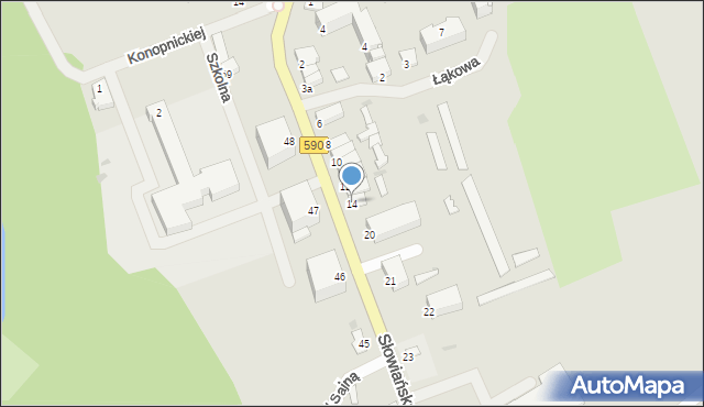 Reszel, Słowiańska, 14, mapa Reszel