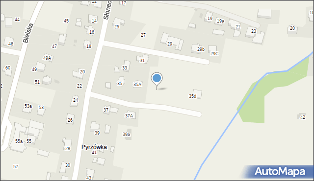 Roczyny, Słoneczna, 35b, mapa Roczyny