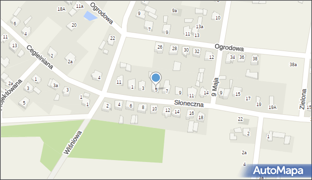 Rogów, Słoneczna, 5, mapa Rogów