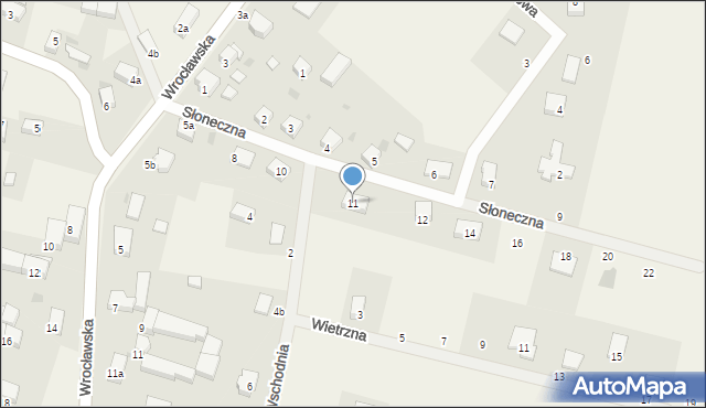 Rogów Sobócki, Słoneczna, 11, mapa Rogów Sobócki