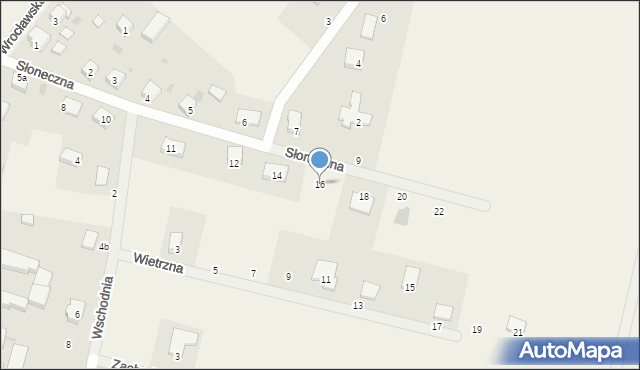 Rogów Sobócki, Słoneczna, 16, mapa Rogów Sobócki