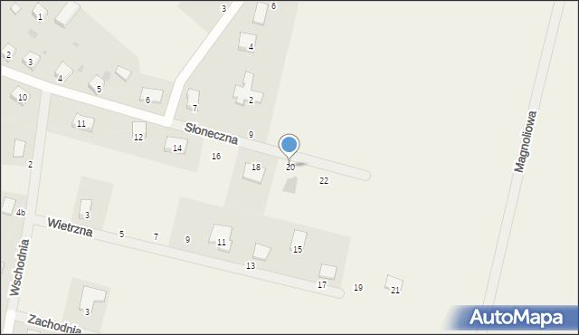 Rogów Sobócki, Słoneczna, 20, mapa Rogów Sobócki