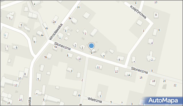 Rogów Sobócki, Słoneczna, 4, mapa Rogów Sobócki