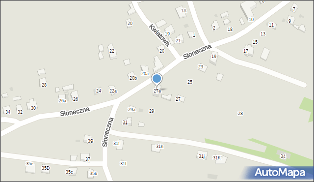 Ropczyce, Słoneczna, 27a, mapa Ropczyce