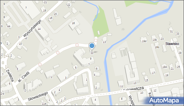 Ropczyce, Słowackiego Juliusza, 11, mapa Ropczyce