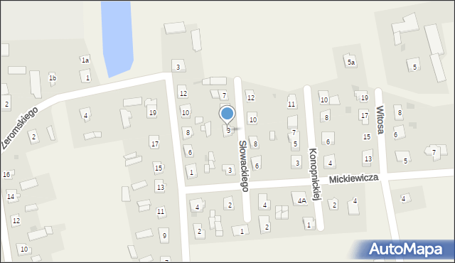 Rościszewo, Słowackiego Juliusza, 3, mapa Rościszewo