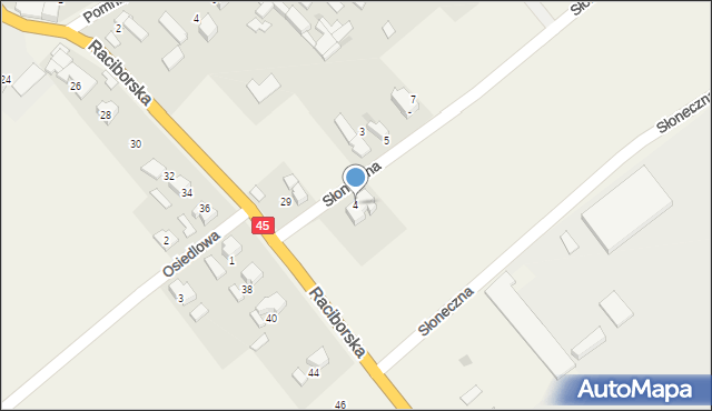 Roszków, Słoneczna, 4, mapa Roszków