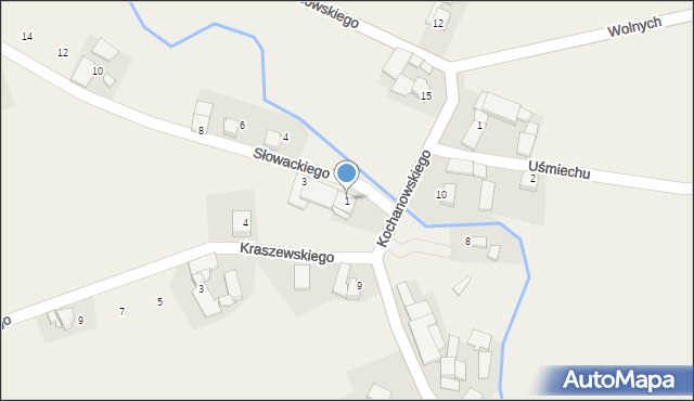 Roszowicki Las, Słowackiego Juliusza, 1, mapa Roszowicki Las