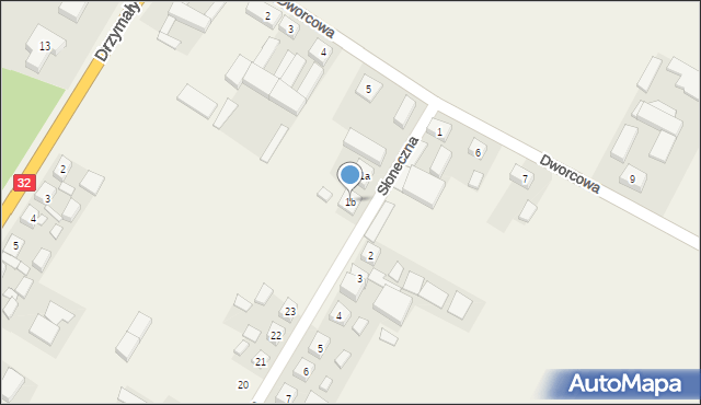 Ruchocice, Słoneczna, 1b, mapa Ruchocice