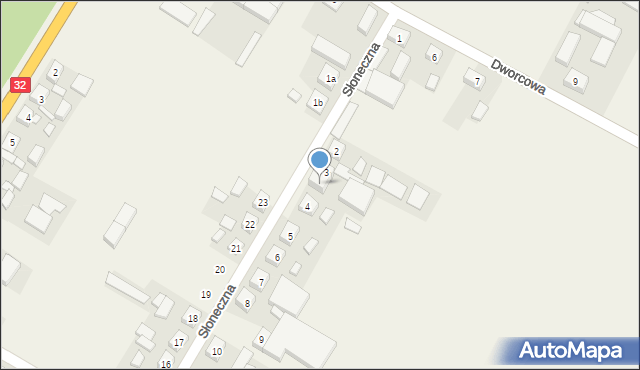 Ruchocice, Słoneczna, 3a, mapa Ruchocice