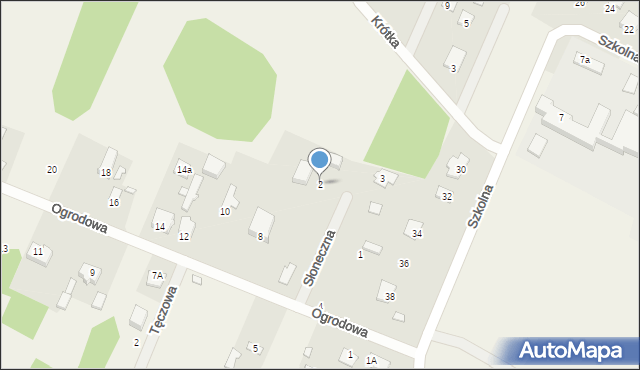 Ruda, Słoneczna, 2, mapa Ruda