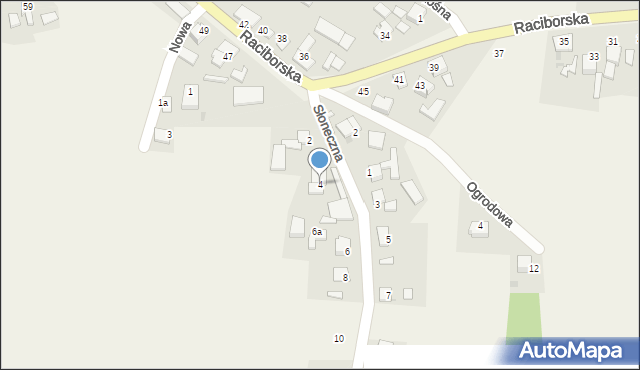 Ruda Kozielska, Słoneczna, 4, mapa Ruda Kozielska