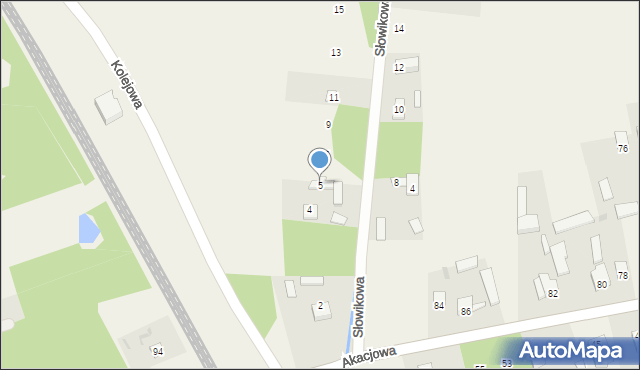 Ruda Talubska, Słowikowa, 5, mapa Ruda Talubska
