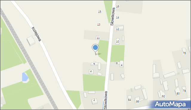 Ruda Talubska, Słowikowa, 7, mapa Ruda Talubska
