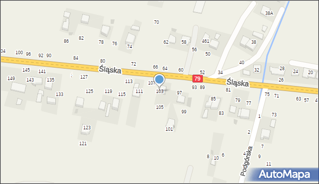 Rudawa, Śląska, 103, mapa Rudawa